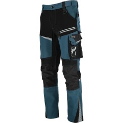 Pantalon de travail TURQUOISE-NOIR AVEC INSERTS STRETCH, \\\"2XL\\\", CE, LAHTI