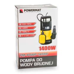 Pompe  vide cave à eau propre et sale - 1400W + FLOTTEUR