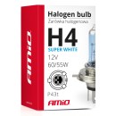 Ampoule halogene H4 12V 60/55W filtre UV (E8) Super White