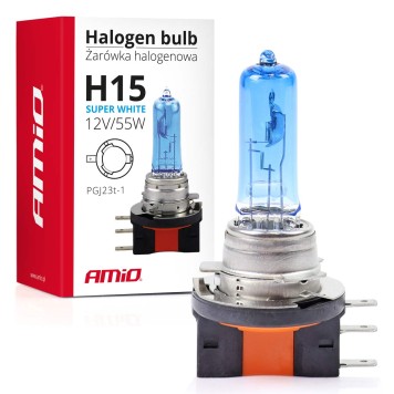 Ampoule halogene H15 12V 55W Super Blanche