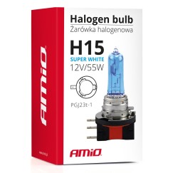 Ampoule halogene H15 12V 55W Super Blanche