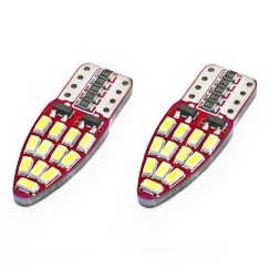 DEL CANBUS 24SMD 3014 T10e (W5W) Blanc 12V