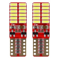 LED CANBUS 24SMD 4014 T10e (W5W) Blanc 12V/24V