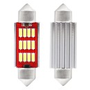 LED CANBUS 4014 12SMD Navette C5W C10W C3W 36mm Blanc 12V/24V