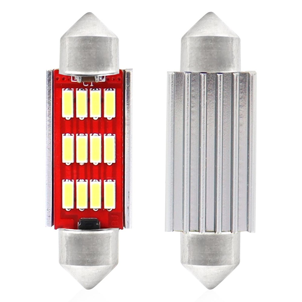 LED CANBUS 4014 12SMD Navette C5W C10W C3W 41mm Blanc 12V/24V