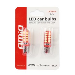 LED CANBUS 24SMD 3014 T10e (W5W) SILCA Blanc 12V