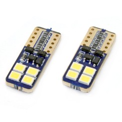 LED CANBUS 8SMD 2835 T10e (W5W) Blanc 12V/24V