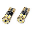 LED CANBUS 12SMD 2835 T10e (W5W) Blanc 12V/24V