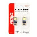 LED CANBUS 12SMD 2835 T10e (W5W) Blanc 12V/24V