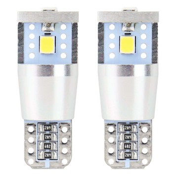 LED CANBUS 3SMD 2835 T10e (W5W) ALU Blanc 12V/24V