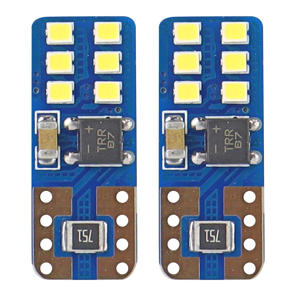 LED CANBUS 12SMD UltraBright 2016 T10e (W5W) Blanc 12V/24V