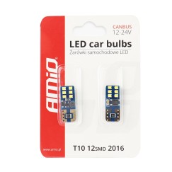 LED CANBUS 12SMD UltraBright 2016 T10e (W5W) Blanc 12V/24V