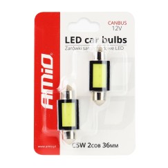 LED CANBUS COB3 Navette C5W C10W C3W 36mm Blanc 12V