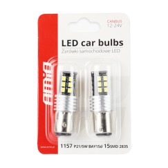 DEL CANBUS 2835 15SMD 1157 BAY15D P21/5W Blanc 12V/24V