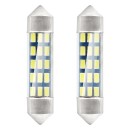 DEL STANDARD 3014 15SMD Navette C5W C10W C3W 39mm Blanc 12V