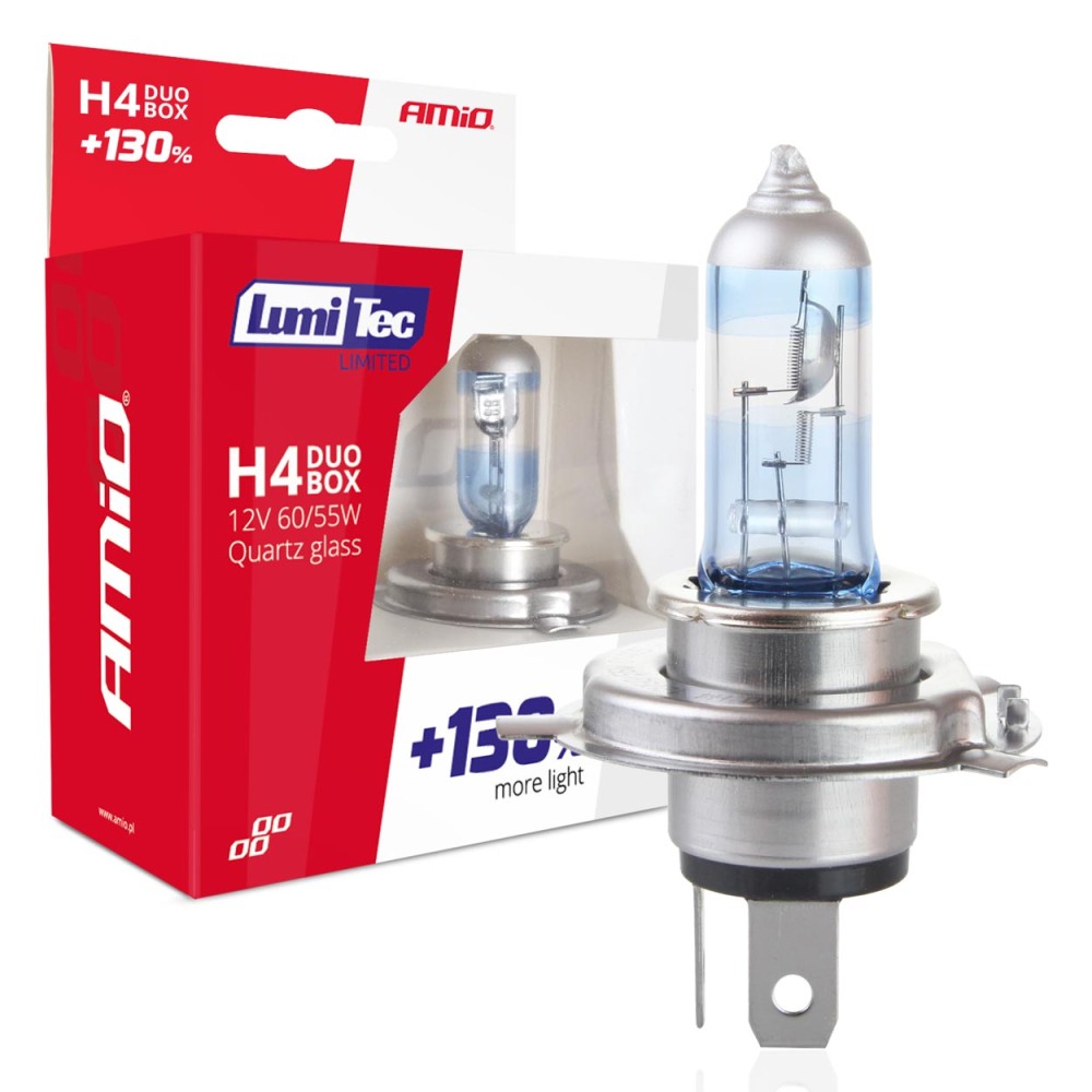 Ampoules halogenes H4 12V 60/55W LumiTec LIMITED +130% DUO