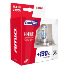 Ampoules halogenes H4 12V 60/55W LumiTec LIMITED +130% DUO