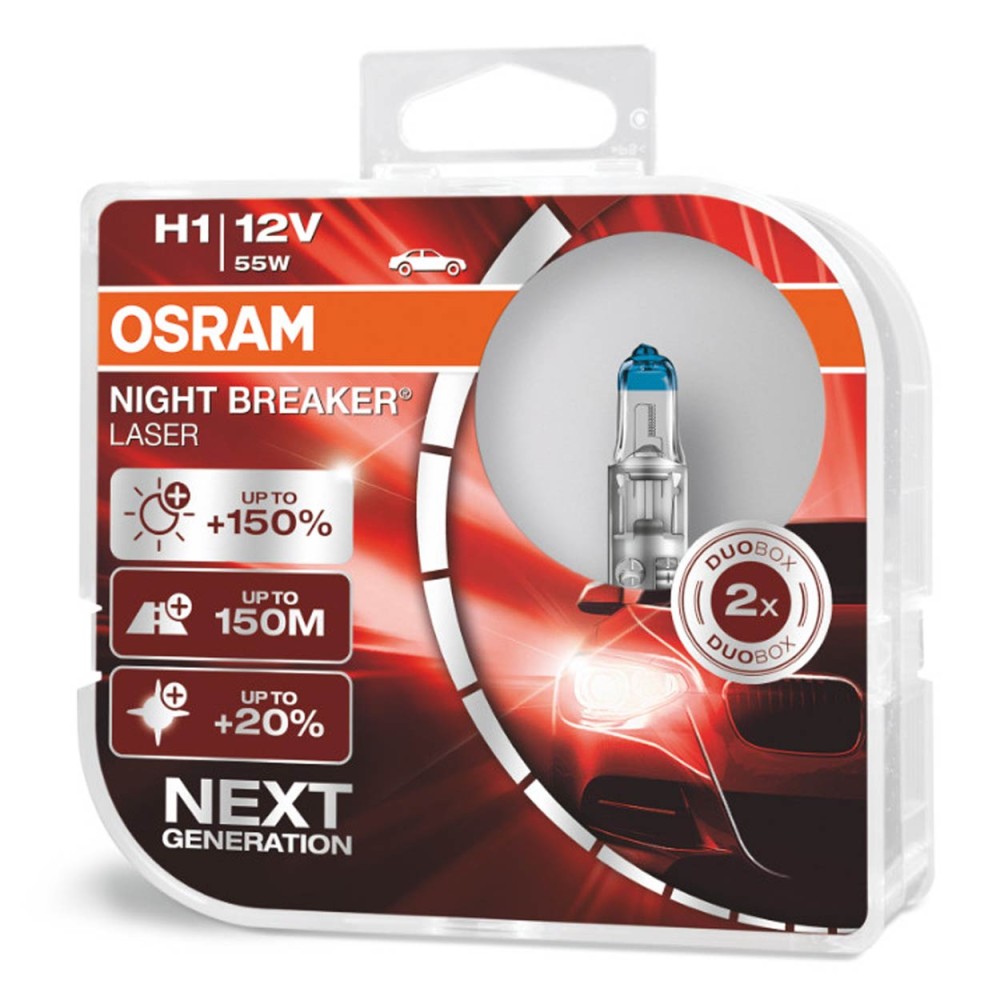 Ampoule Halogene Osram H1 12V 55W P14,5s NIGHT BREAKER UNLIMITED /2 pcs/