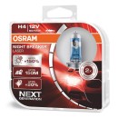 Ampoule Halogene Osram H4 12V 60/55W P43t NIGHT BREAKER LASER +150%/2 pcs