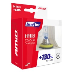 Ampoules halogenes H11 12V 55W LumiTec LIMITED +130% DUO