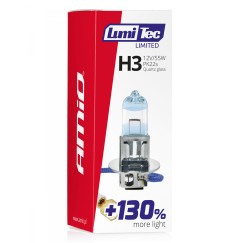 Ampoule halogene H3 12V 55W LumiTec LIMITED +130%