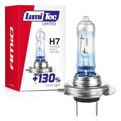 Ampoule halogene H7 12V 55W LumiTec LIMITED +130%