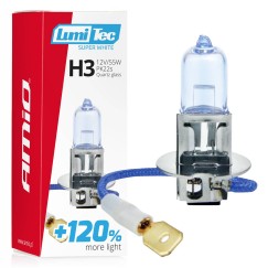 Ampoule Halogene H3 12V 55W LumiTec Super Blanc +120%