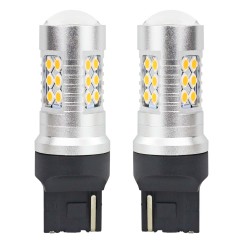 LED CANBUS 3030 24SMD T20 7440 WY21W Ambre 12V/24V