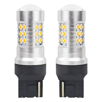 LED CANBUS 3030 24SMD T20 7440 WY21W Ambre 12V/24V