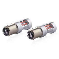 LED CANBUS 3030 24SMD 1157 BAY15D PR21/5W Rouge 12V/24V