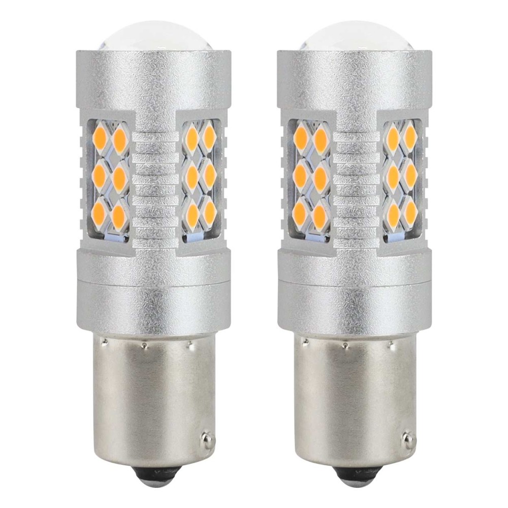 Żarówki LED CANBUS 3030 24SMD 1156 BAU15S PY21W Ambre 12V/24V