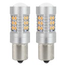 Żarówki LED CANBUS 3030 24SMD 1156 BAU15S PY21W Ambre 12V/24V