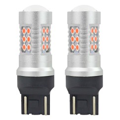 LED CANBUS 3030 24SMD T20 7443 WR21/5W Rouge 12V/24V