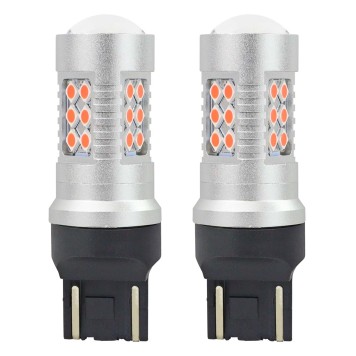 LED CANBUS 3030 24SMD T20 7443 WR21/5W Rouge 12V/24V