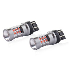 LED CANBUS 3030 24SMD T20 7443 WR21/5W Rouge 12V/24V