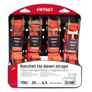 Kit darrimage a cliquet 700kg 25mm 4,5m 4pcs BELT-03