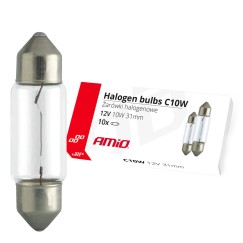 Ampoules halogenes C10W Navette 31mm 12V 10pcs