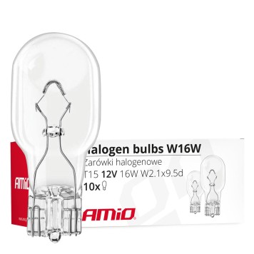 Ampoules halogenes W16W T15 16W W2.1x9.5d 12V 10pcs