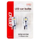 Ampoules LED CANBUS 3030 6SMD T10 W5W W10W Blanc 12V/24V