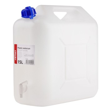 Jerrican eau en plastique 15L, blanc