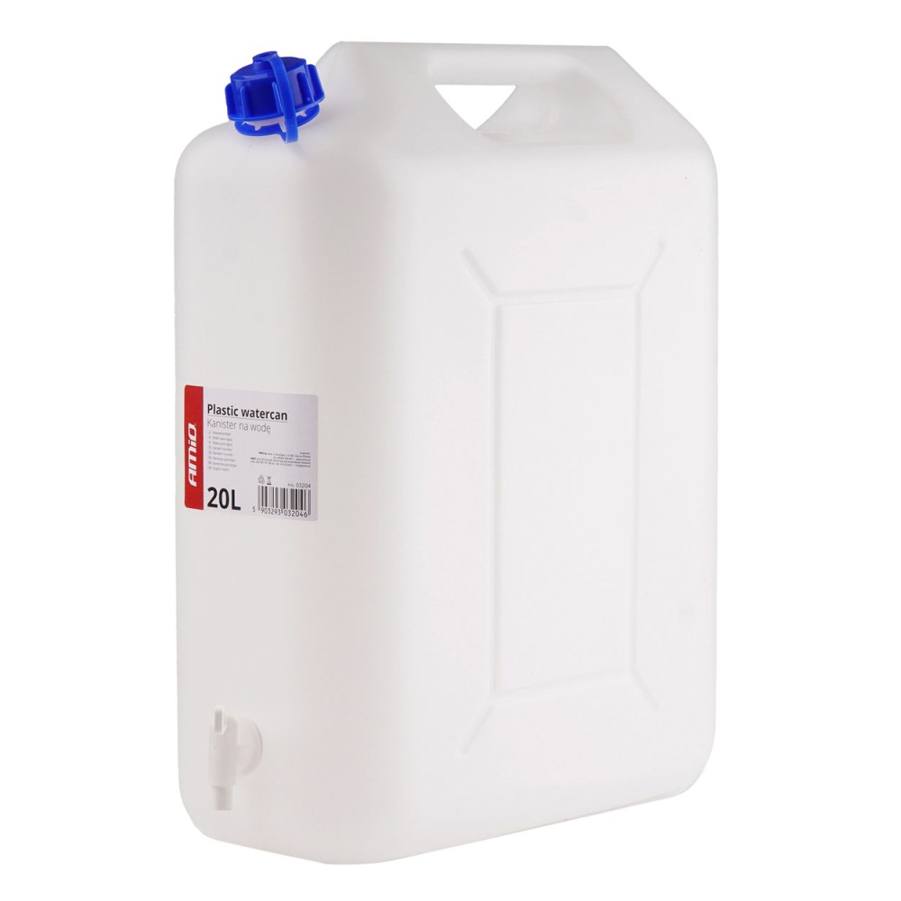 Jerrican eau en plastique 20L, blanc