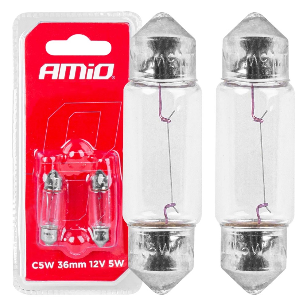 Ampoules halogenes C5W Festoon SV 8,5-8 36mm 12V 2pcs blister