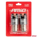 Ampoules LED CANBUS PRO series BAY15D P21/5W 4x3030 SMD Red 12/24V AMIO-03586