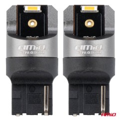 Ampoules LED FULL CANBUS PRO WY21W 2x1860 SMD amber 12V 24V AMIO-03600