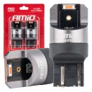 Ampoules LED FULL CANBUS PRO W21/5W 2x1860 SMD rouge 12V 24V AMIO-03602