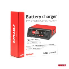 Chargeur de batterie 10A 6V 12V AMIO-04056