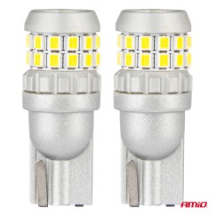 Ampoules LED CANBUS T10 W5W 30SMD 2016 Blanche 12V/24V AMIO-04233