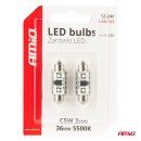 Ampoules LED CANBUS 12SMD Festoon C5W 3838 36mm White 12/24V AMIO-04248