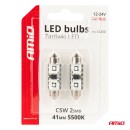 Ampoules LED CANBUS 12SMD Festoon C5W 3838 41mm White 12/24V AMIO-04250