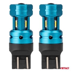 Ampoules LED CANBUS T20 7443 W21/5W 4SMD 1860 Blanc 12V 24V AMIO-04255